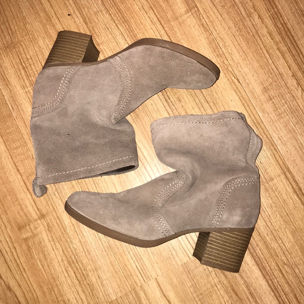 Suede leather booties